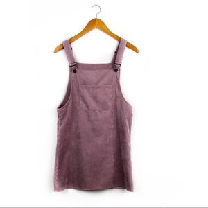 Corduroy Overalls Dress Blush Pink S/M
